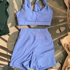 Whitney Simmons gymshark collection in blue